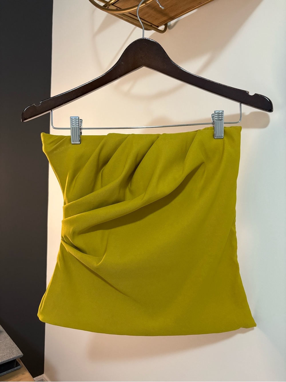 Zara Stretch Bandeau Top in Olive Green